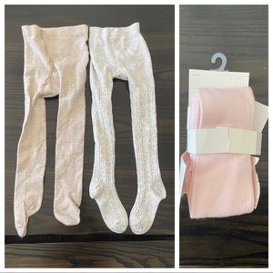 H&M and Gymboree Set of 3 Tights